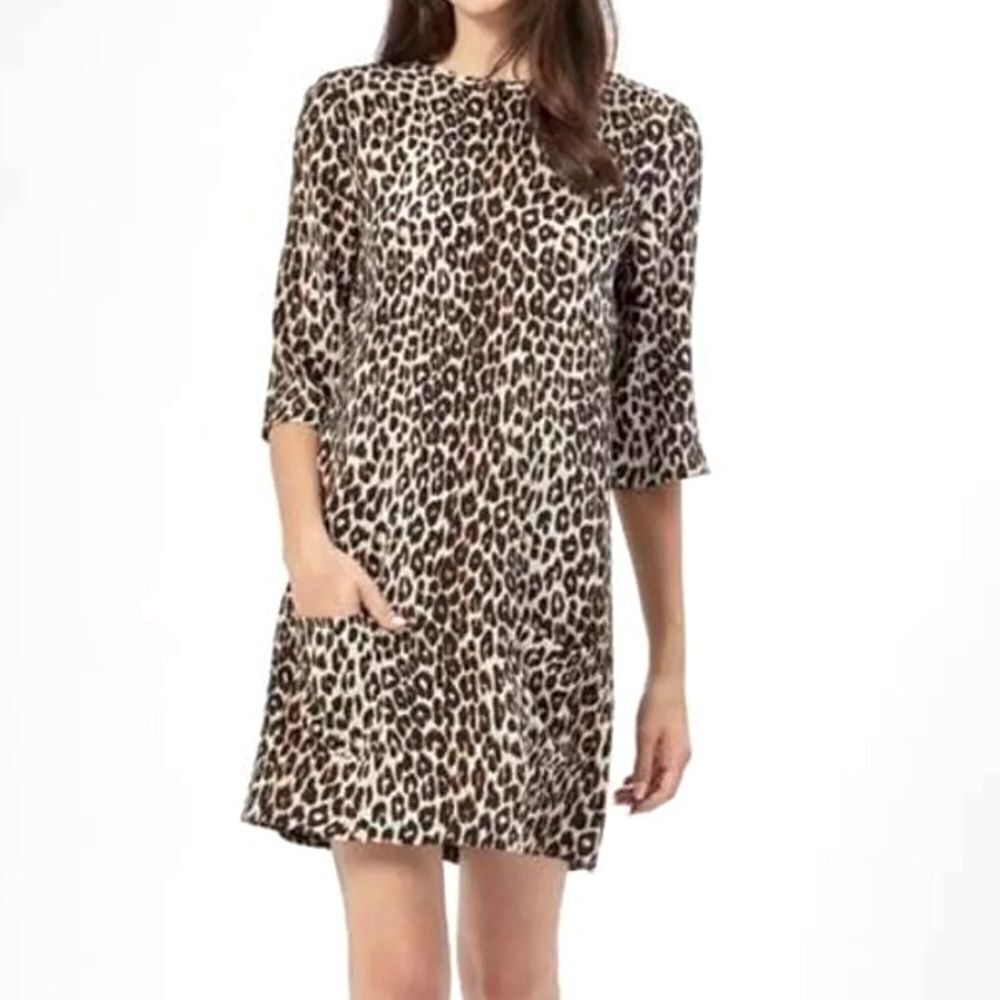 Equipment Aubrey Silk Dress In Leopard Print Size Small 📦